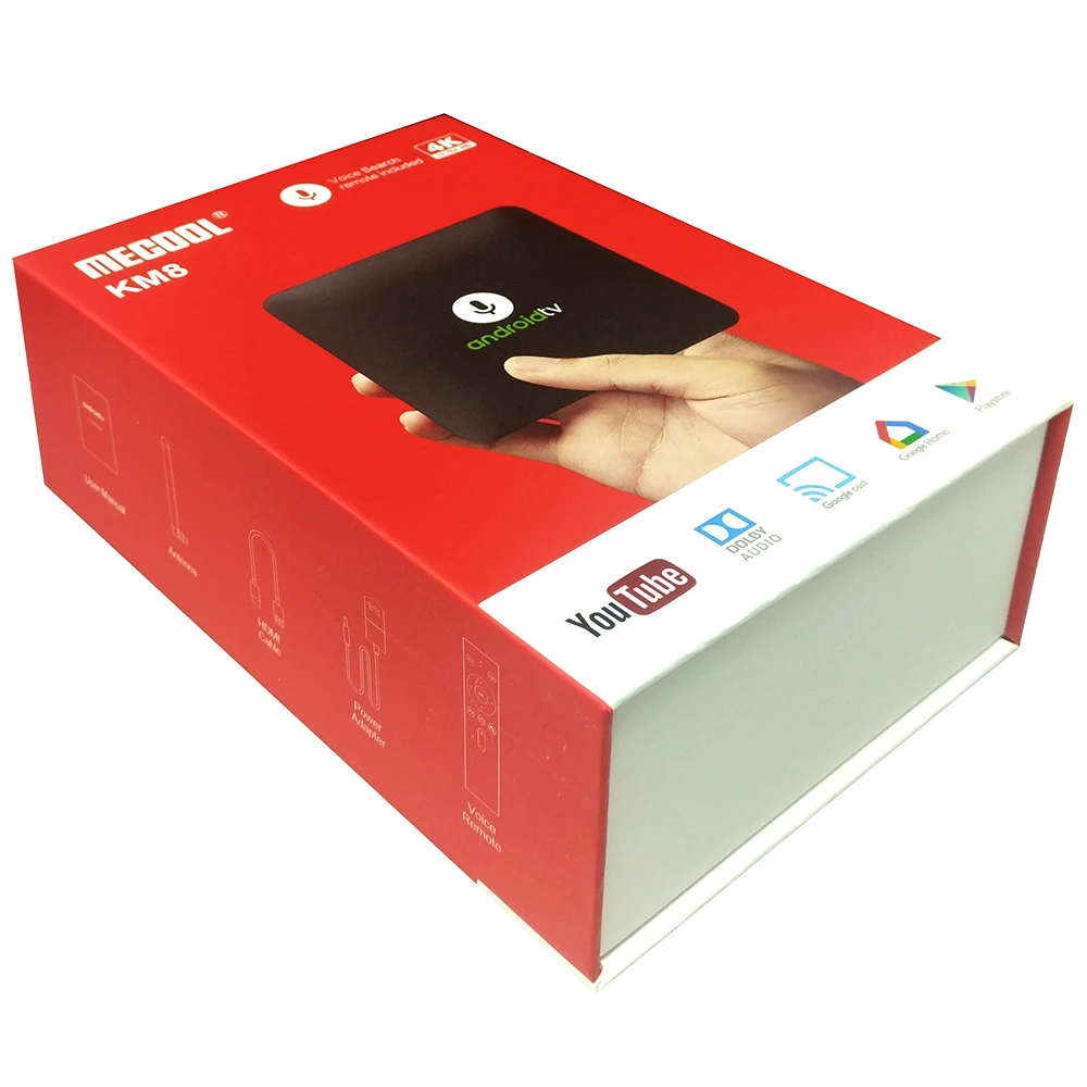 ТВ приставка MECOOL KM8 Android 8 0 Google Certified Amlogic S905X 2 Гб ОЗУ + 16 ПЗУ VP9 HDR10 Dolby Audio Support Youtube