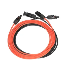 1 Pair 5meters Black + 5meters Red 10AWG Solar Panel Extension Cable Wire with MC4 Female and Male Connector