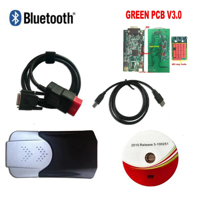 

VD TCS CDP 2016.R0/2015.R3 WOW Scanner with bluetooth obd2 Diagnostic Tool V3.0 board .free shipping.