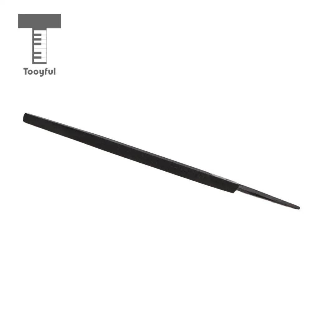 Tooyful Carbon Steel Guitar Fret Crowning File Dressing File with 3 Size Edges Luthier Tool