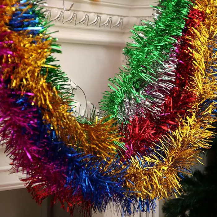 Лента Рождественская елка Висячие венок для свадьбы праздника праздничный Декор Dcor серебро красный фиолетовый золотой зеленый синий