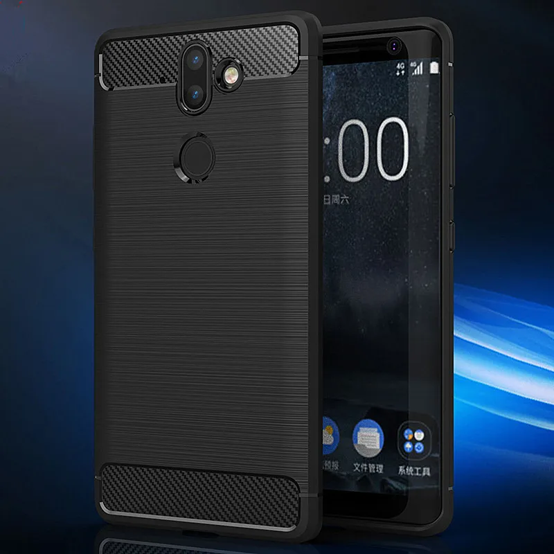 

For Nokia 8 Sirocco Case Nokia 8 Sirocco Cases Luxury Carbon Fiber TPU Cases For Nokia 8 Nokia8 Sirocco TA-1005 Covers Cases