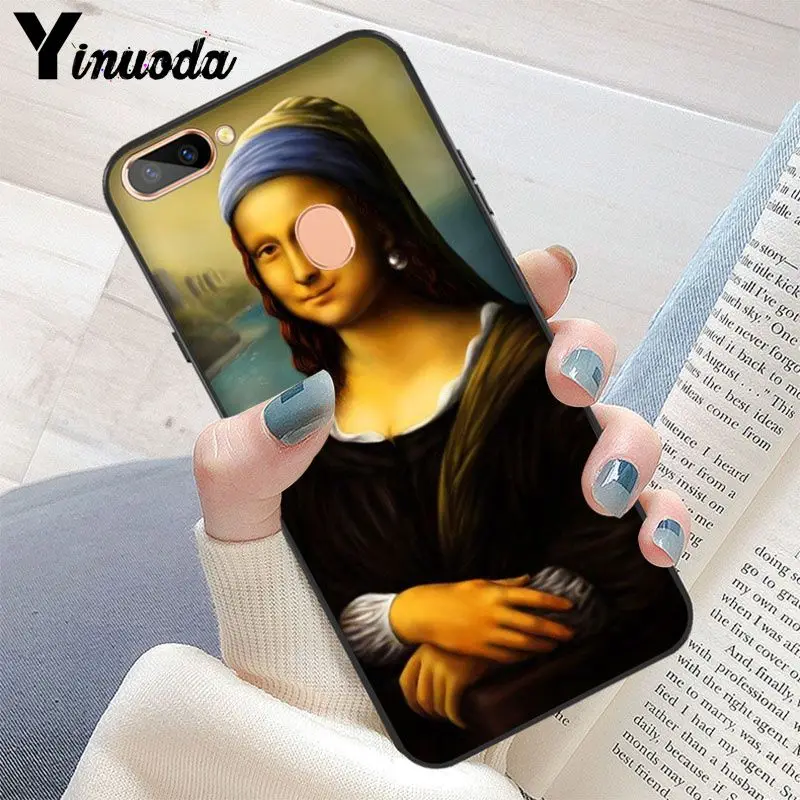 Забавный чехол для телефона Yinuoda Van Gogh Mona Lisa с грушевидными ушками OPPO R11 R11S Plus R17Pro R9S