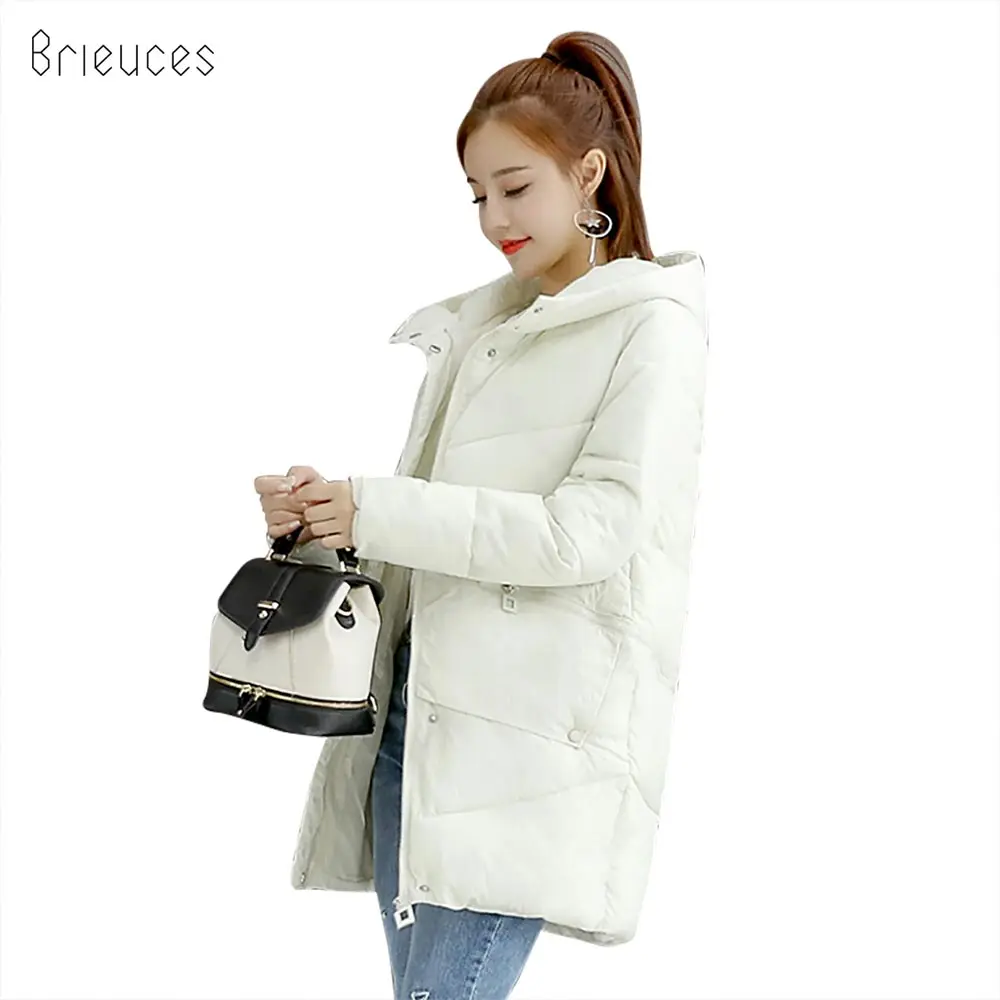 

Brieuces 2018 wadded jacket female new winter jacket women down cotton jacket long parkas ladies winter coat plus size S-3XL