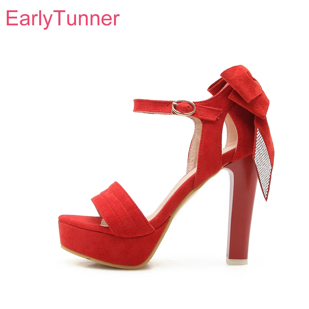 

Brand New Summer Sexy Black Red Women Platform Nude Sandals Spike Super High Heels Lady Party Shoes EQ58 Plus Big Size 10 31 43