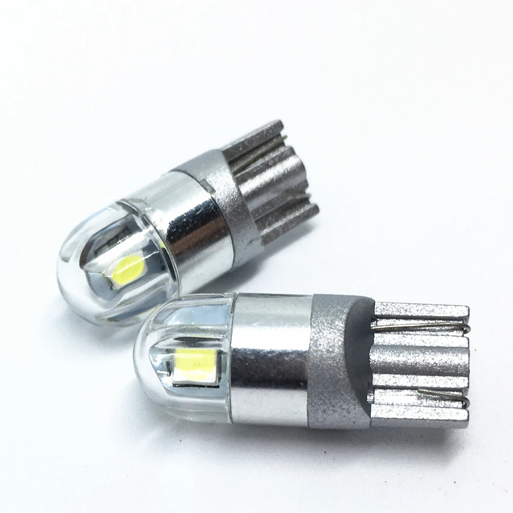 

2pcs T10 LED Car Light SMD 3030 192 501 Tail Side Bulb Wedge Parking Dome Light Marker Lamp W5W WY5WCanbus Auto Styling DC 12V