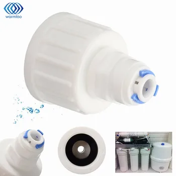 

Water Filter Tap Connector Adaptor Push Fit 3/4 Inch BSP To 1/4 Inch Reverse Osmosis RO White Watering Fitting Pipe