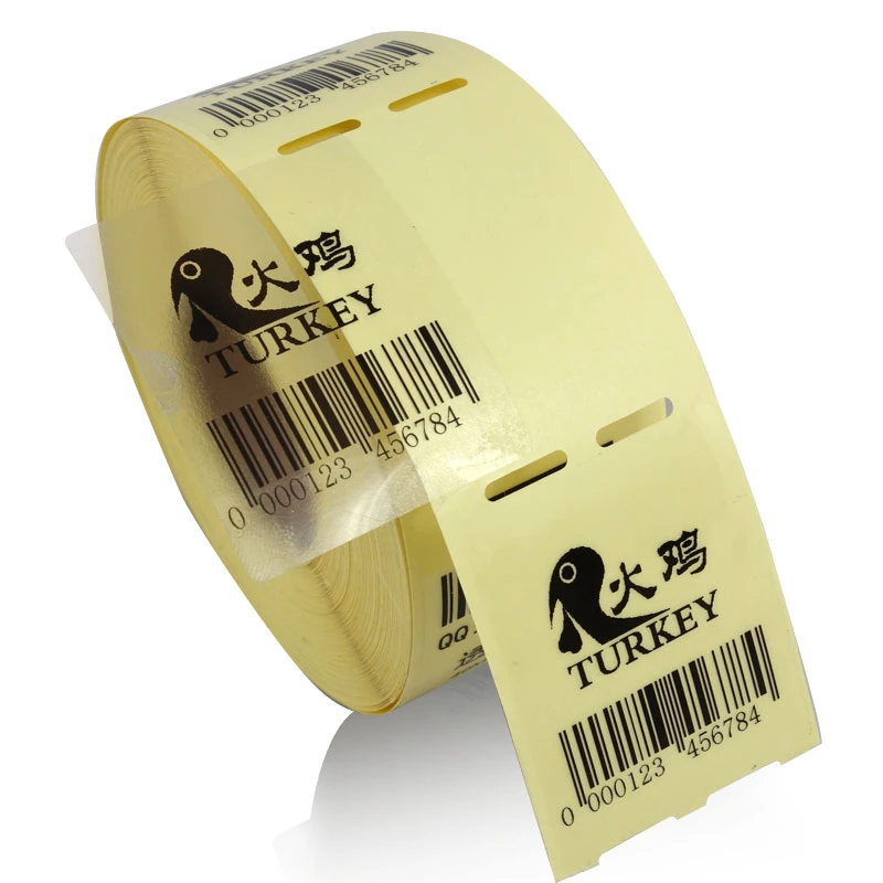 2 Rolls Transparency PET Adhesive label rolls 40 x 50 mm (500 labels) transparent stickers for label printer