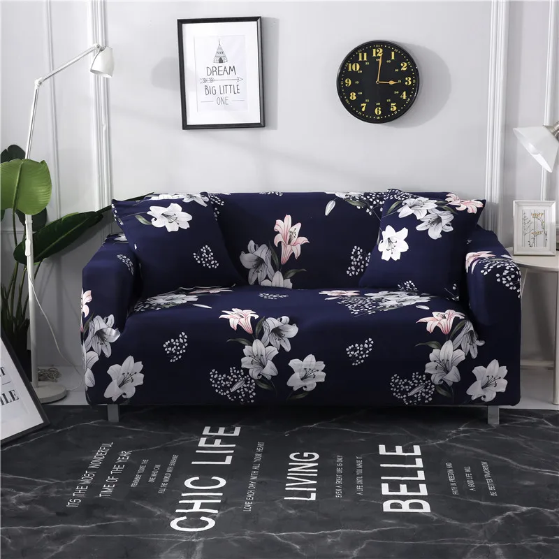 Black Plaid Elastic Sofa Protector Cover for Sofa Slipcovers Sectional L Shape Sofacover 1/2/3/4 Seater - Цвет: 9