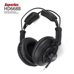 Оригинальный Superlux HD668B профессиональные полу-Открытая студия Стандартный динамические наушники мониторинга для музыки съемный