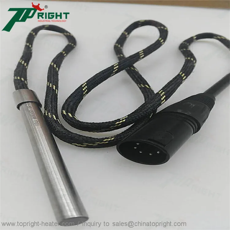120v 90w industrial cartridge heater with 5pins male connectorin