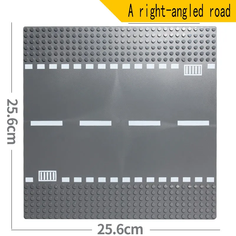 0908 транспортировочный дорожный блок большой блок А-прямоугольный дорожный крест дорога Т-дорога кривая дорога головоломка блоки игрушки