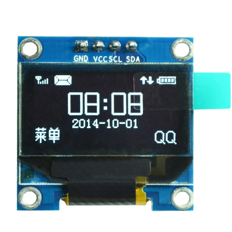 100 шт./лот 0,96 дюймовый IIC Серийный OLED дисплей модуль 128X64 IEC SSD1306 ЖК-плата GND VCC SCL SDA 0,9" Oled IEC для Arduino