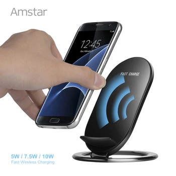 

Amstar Dual Coil 10W Qi Wireless Charger for Samsung S9 S8 Fast Wireless Charging Stand for iPhone X XR XS Max Wireless Charger