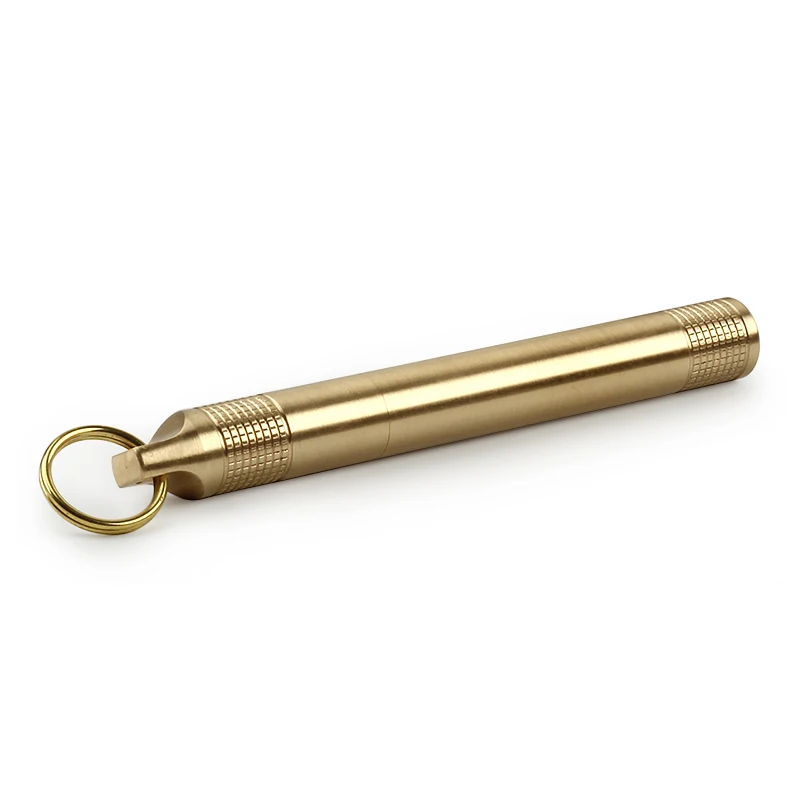 Brass Seal Bottles Waterproof Canister Keychain Toothpick Bottle Outdoor Camping Tool 6