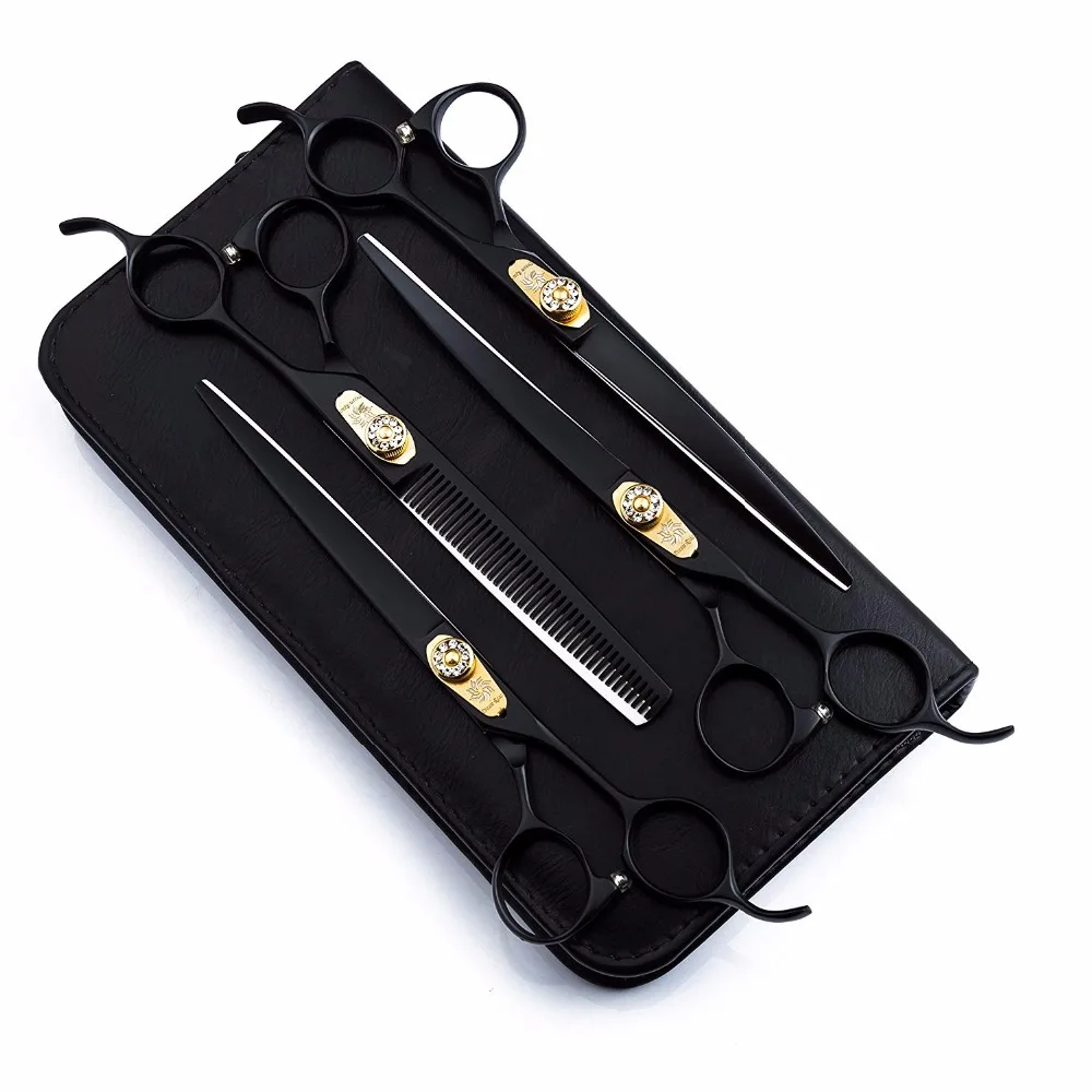 7.0 inch Pet Grooming Scissors Set 4PCS, Professional Dog/Cat Hair
