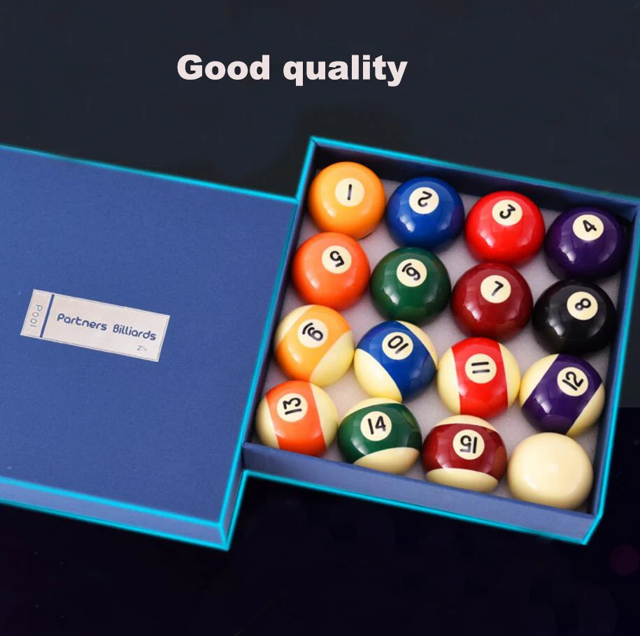 

New Black 8 Crystal Billiards Ball American Sixteen Color Billiard Bar Snooker Ball Standard Large Billiards Supplies 2019 China