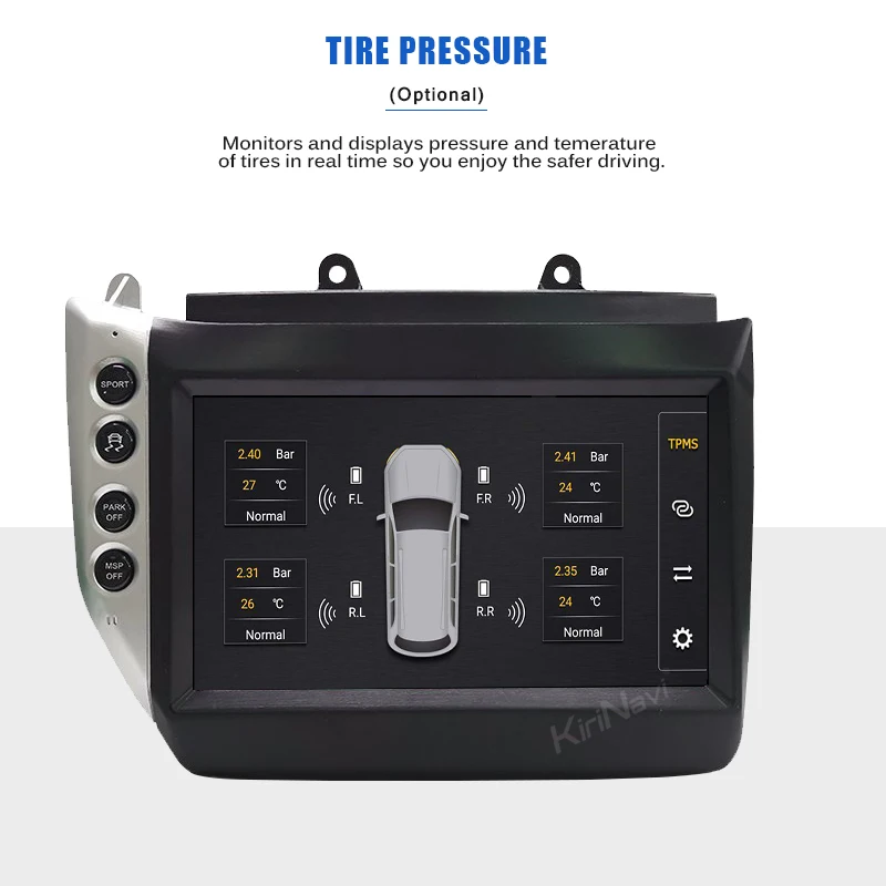 Sale KiriNavi 6 core PX6 4+64G 9.0" Android 9.0 Car navigation gps for Maserati GT 9 2007-2015 WIFI  bluetooth Music player car radio 3