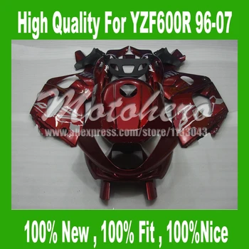 

100%NEW Fairing parts for YZF600R 96 97 98 99 00 01 02 03 04 05 06 07 YZF 600R 96-07 #8H66 dark red fairings set