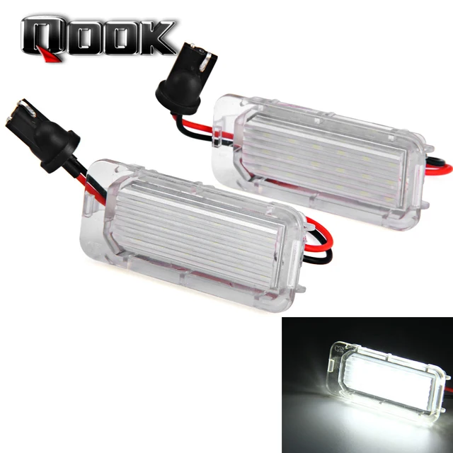 Qook 2 pcs Rear Registration Number Plate Bulb LED License Plate Light