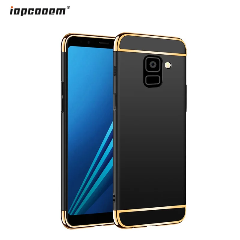 Чехол для телефона Samsung Galaxy A8 2018 A530F A530 Роскошный чехол 3 в 1 Жесткий ПК задняя
