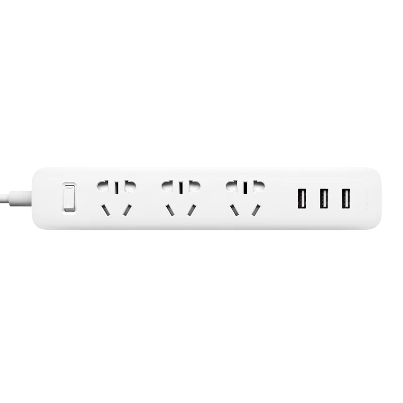 Xiaomi power Strip быстрая Портативная зарядка с 3 умными USB штекерами и 3 стандартными гнездами поддержка 2A быстрой вилки для зарядки