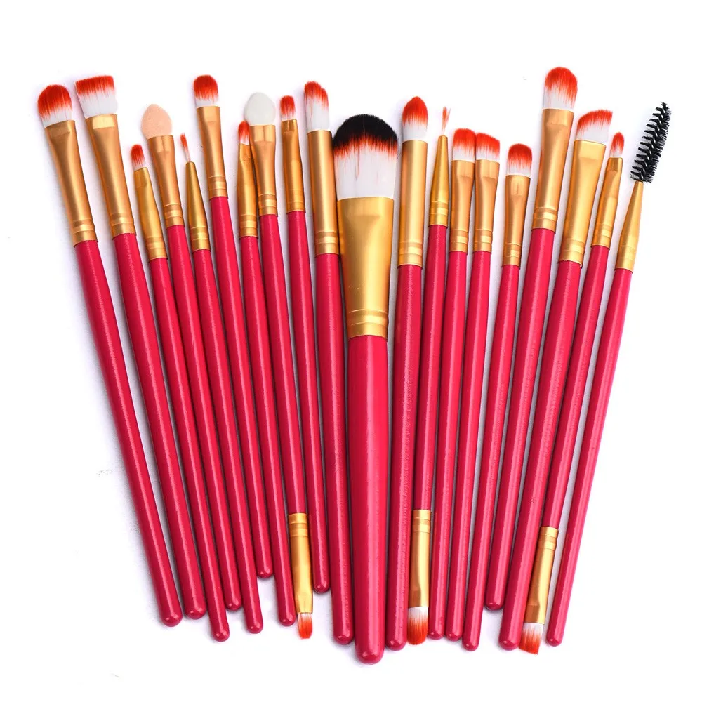 

20 pcs Makeup Brush Set tools Make-up Face Powder Blusher Toiletry Kit Wool Make Up Eye Professional Brush Set Quality Tools