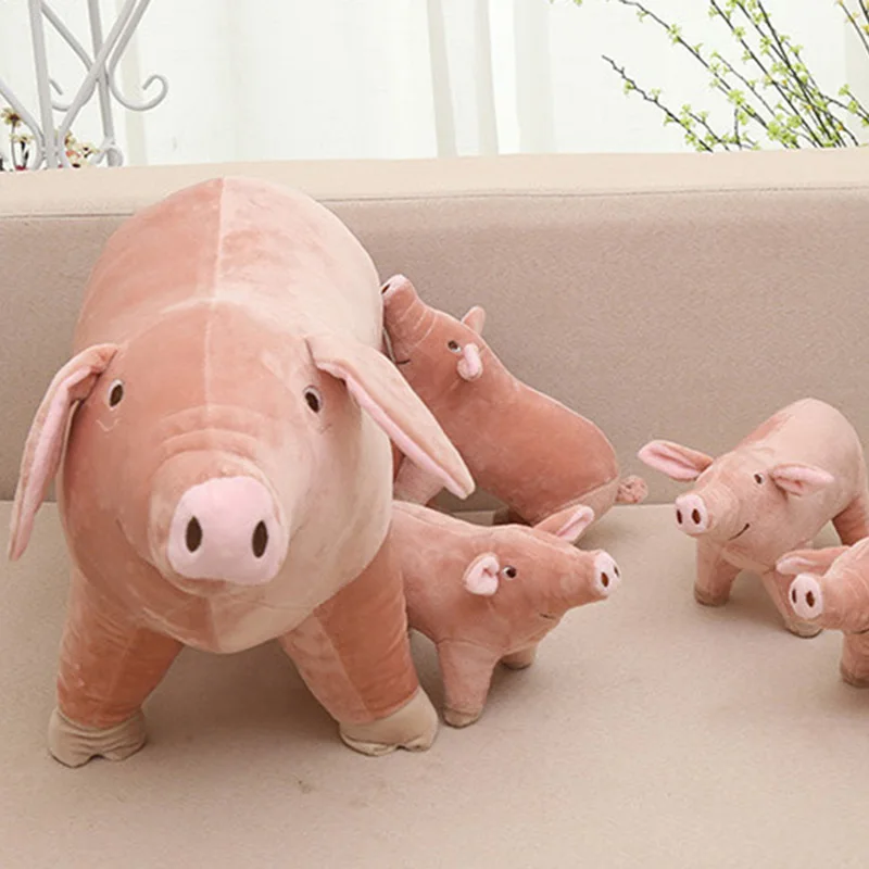 Моделирования свинья плюшевые игрушки 25/40/50 см, плюшевые куклы для детей Высокое качество Мягкий вниз хлопок детские Brinquedos Животные для подарка