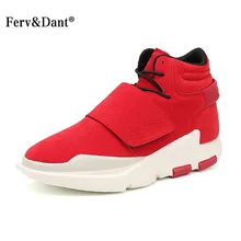 2016 New man Shoes Red High Top Casual Shoes Winter Fashion Big Size 44 Boots Students Zapatillas