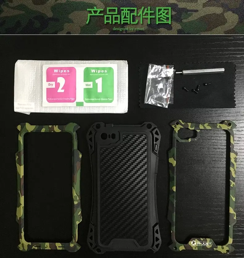 Чехол R-Just Armor King для SS S7 edge S10 Plus водонепроницаемый чехол для Galaxy S8 S9 S9+ Plus S8+ алюминиевый ударопрочный карбоновый