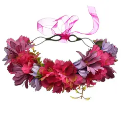 Японский Корейский стиль красивые цветок невесты головной убор Венок из подсолнухов свадебные аксессуары для волос пикник фото ручной
