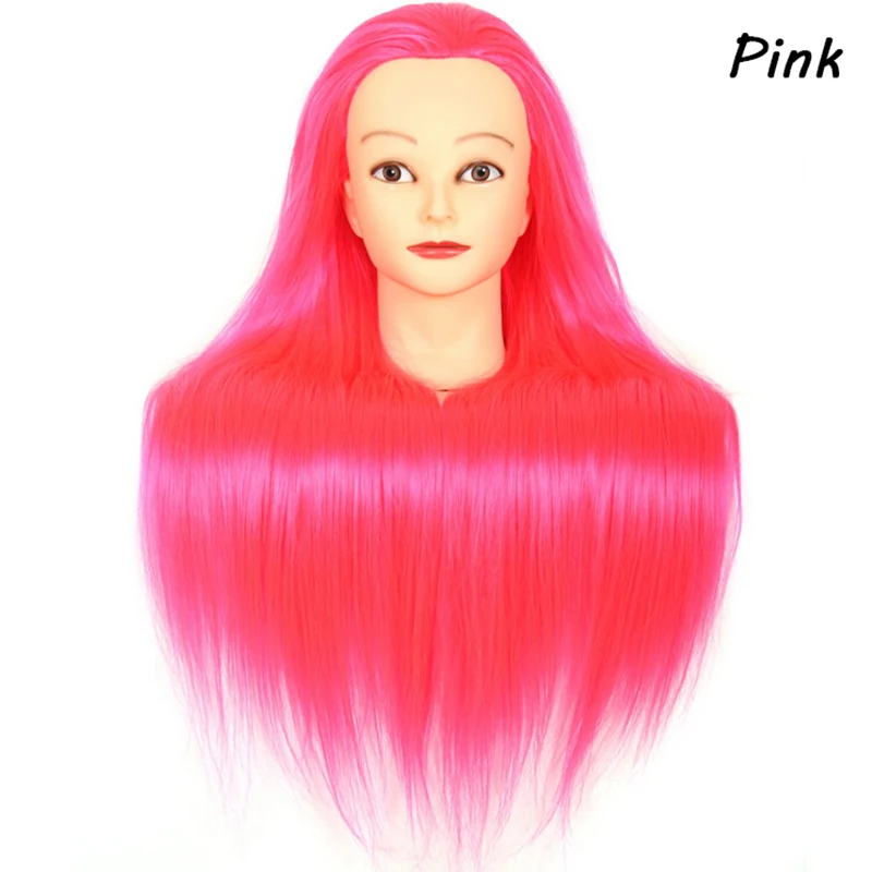 Mannequin Head Hair 7 colors Heat Resistant Synthetic Fiber Makeup Hair