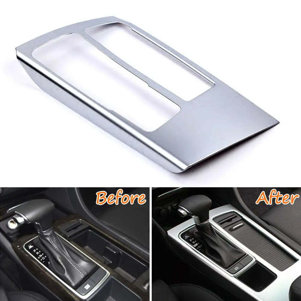 

ABS Silver Car Console Gear Shift Position Control Panel Cover Decorative Trim Frame Fit For 2016 2017 KIA Optima K5 Accessories