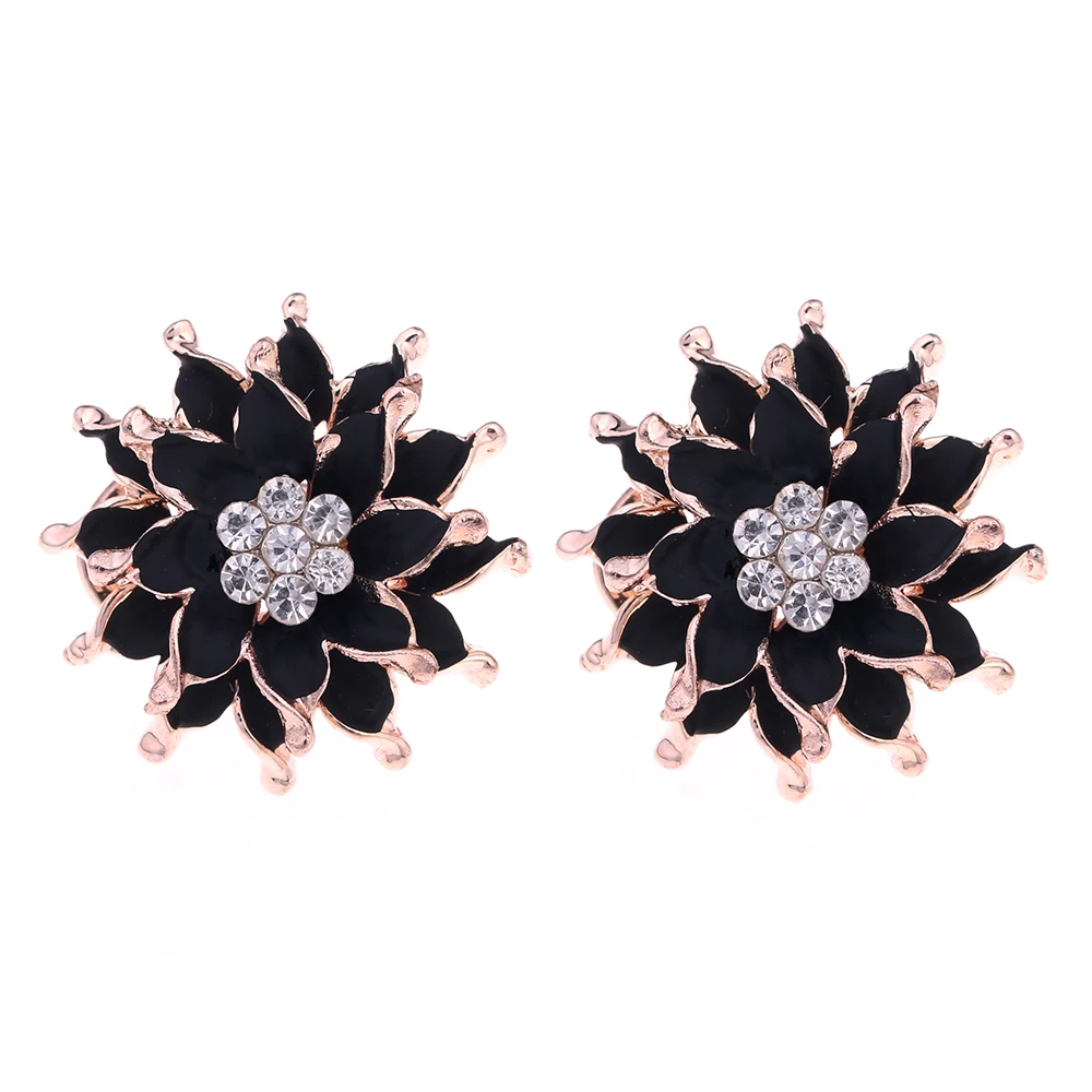 Crystal Stud Earrings Boucle d'oreille Femme 2016 Fashion Flower For Women White Red Blue Black Green Bijoux Jewelry | Украшения и