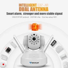 VStarcam C37-AR Wireless HD Alarm IP Security Camera WiFi Two Way Audio Recording Infrared Add Door/PIR Sensor CCTV Alarm System