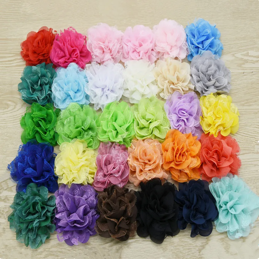 3.75'' chiffon lace flower  (4)
