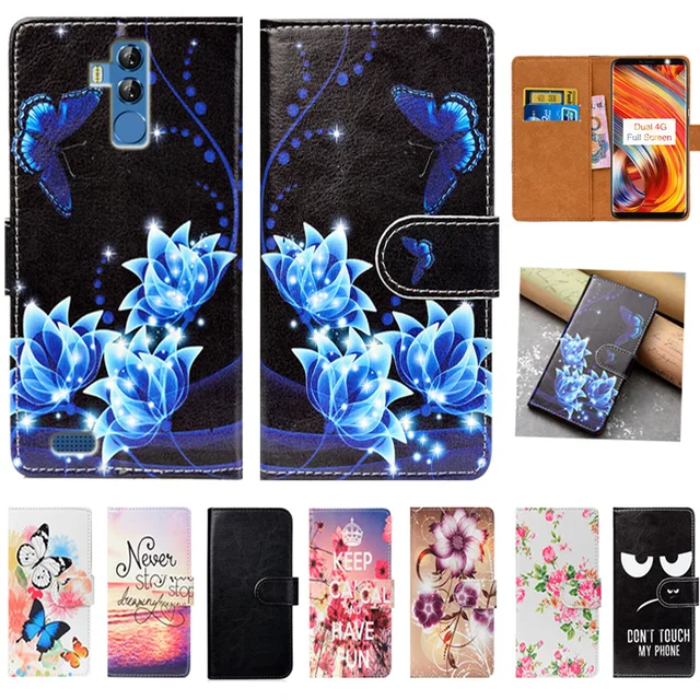 Best Offers For Leagoo M9 Pro Case High Quality Pu Leather 5.72" Flip Wallet Case Back Cover Book Case For Leagoo M9 Pro Case