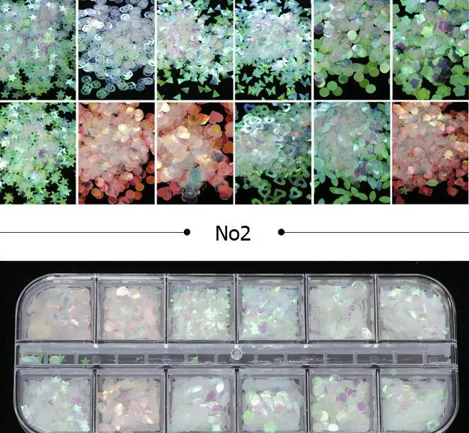 Лазерная фигня блестка прозрачное Сердце Звезда Луна круглый цветок блестки для ногтей DIY украшения Мрамор 3D нерегулярные хлопья - Цвет: 2