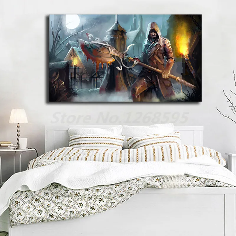 Bloodborne Jogo Wallpaper Wall Art Canvas Poster And Print Painting Decorative Picture For Office Living Room Home Decor | Дом и сад