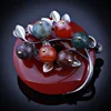 5 Colors Vintage Plant  Brooch High-end Nature Stones Brooch Beautiful Pins For Women New 2016 FBRO053 ► Photo 3/6