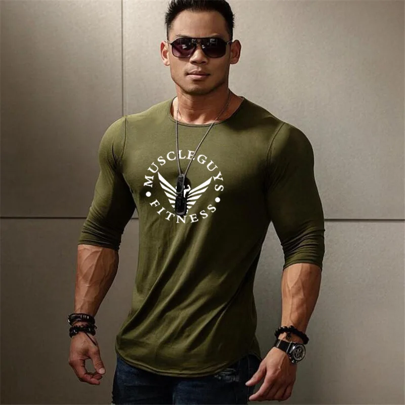 

Long Sleeved T-shirt Men's Running T-Shirts Sports Riding Tight Fitting Breathable Dry T-shirt Compression Clothes