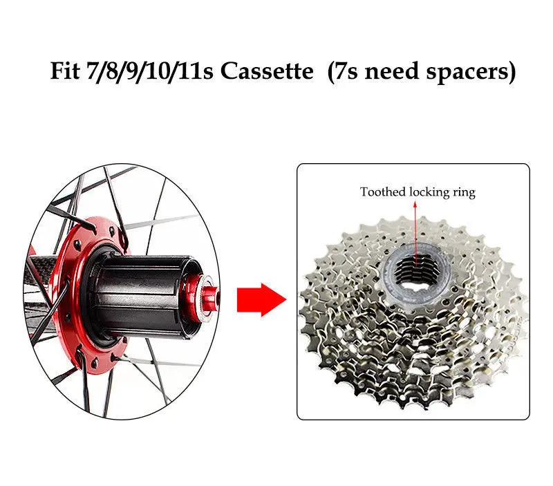 Дорожный велосипед 700C колесные диски 7-11 скорость V Тормозной клинчер передние задние колеса fit 7-11 S кассета