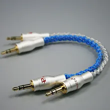 Из серии "сделай сам" 3.5mmto3.5mm 9 одноядерный с украшением в виде кристаллов Медь посеребренный кабель аудио кабель для усилитель для наушников DAP D200+ MP3