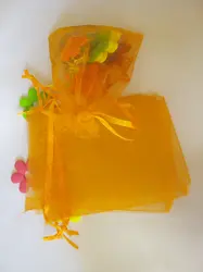 20*30 см 2000 шт. мешочек из органзы оранжевый шнурок мешок для упаковки ювелирных изделий для чая/подарок/Пищевая маленький прозрачный чехол