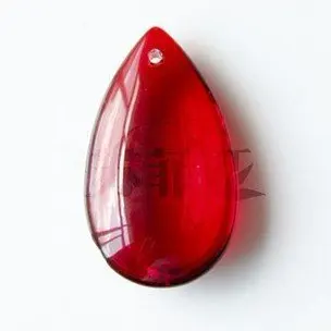 

Free Shipping,100pcs 50mm Chandelier Crystal red Smooth Teardrop Almond Ornament Prism