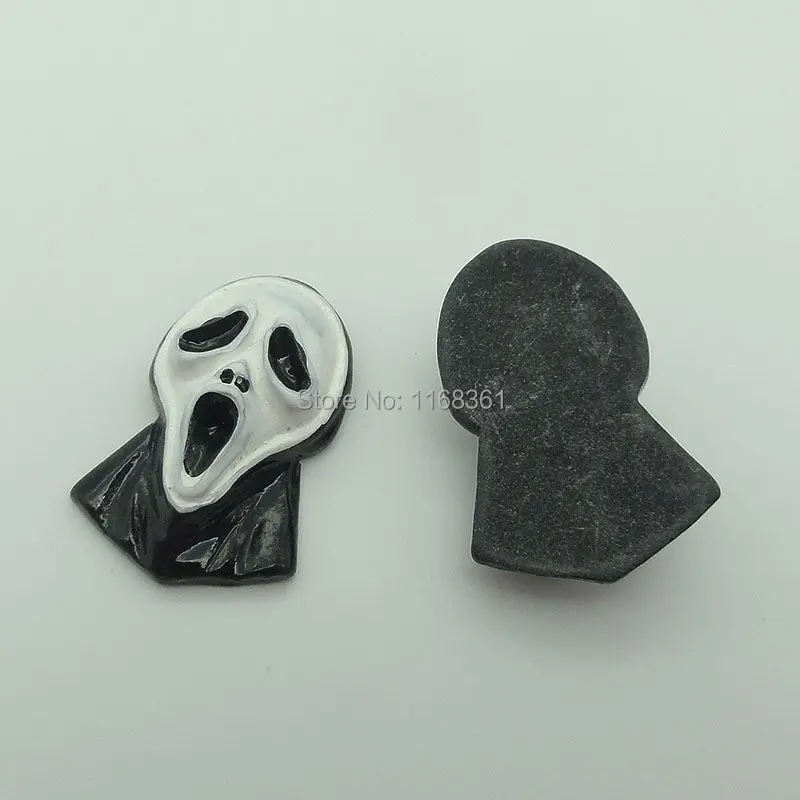 1pcs/lot resin flat back Halloween Skull magicians 30mm Cabochons Scrapbooking Hair Bow Center DIY Christmas decration C103-10