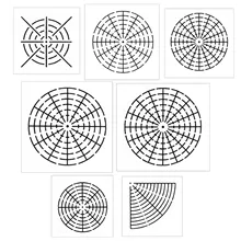 7 шт. Мандала расставные трафареты для картин шаблоны инструменты с черными карддосками для дерева пород ткани стены искусства