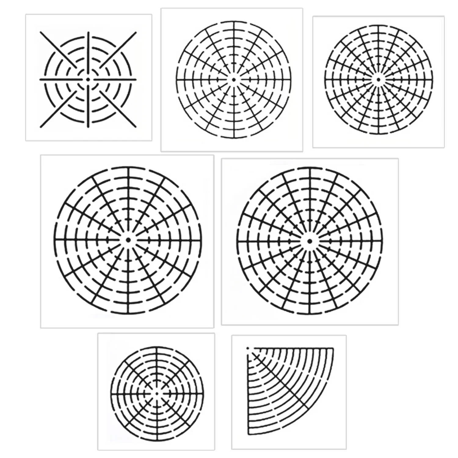 

7PCS Mandala Dotting Painting Stencils Templates Tools with Black Cardboards for Wood Rocks Fabrics Wall Art