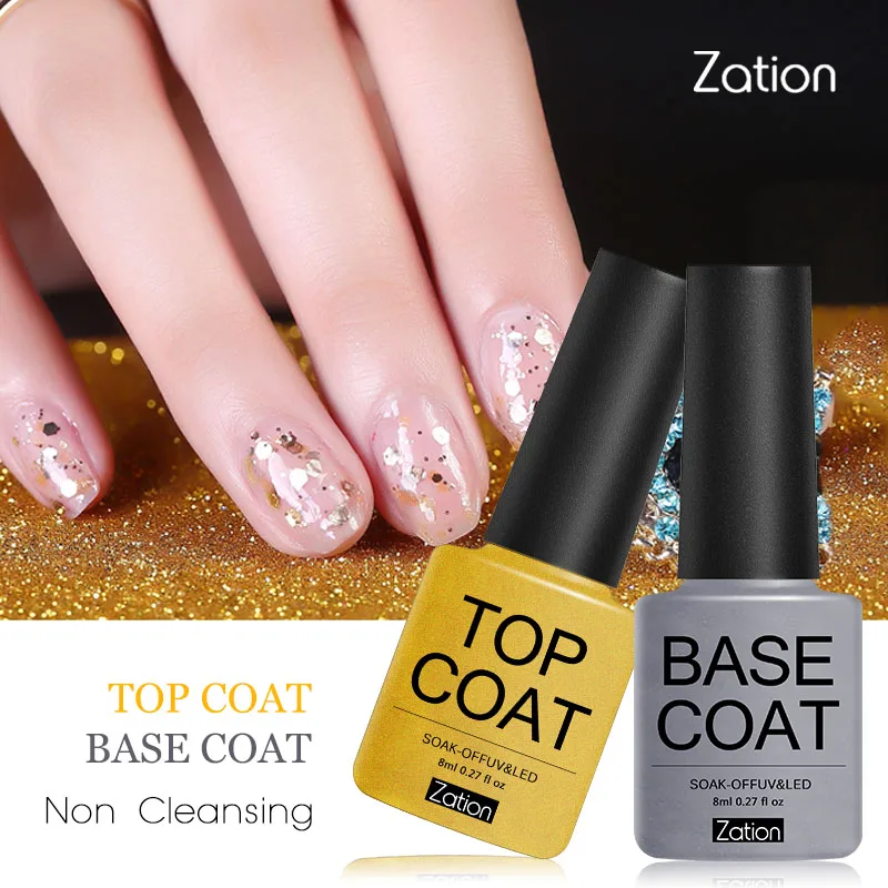 Zation Top Base Coat Nail Gel Top Coat Varnish Base Coat Gel Polish