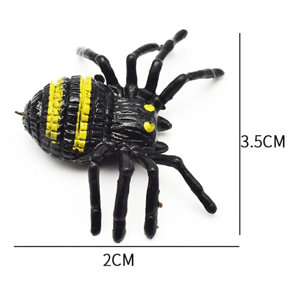 Моделирование паук игрушечная труба цветок Паук Черный Жуткий, пугающий макет паука ненастоящий паук игрушка для всего человека